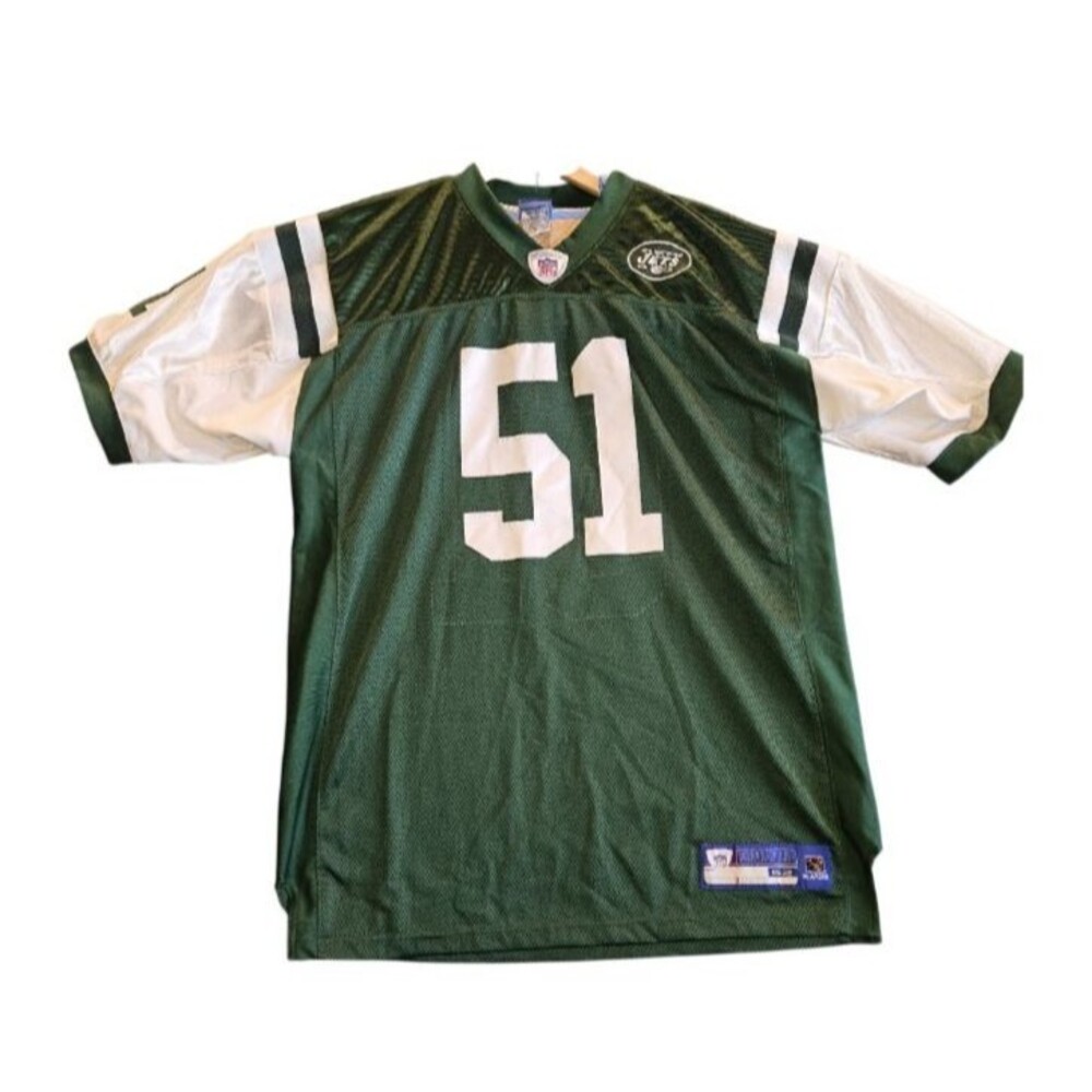 Vintage Reebok Jonathan Vilma New York Jets NFL  Jersey Size 52